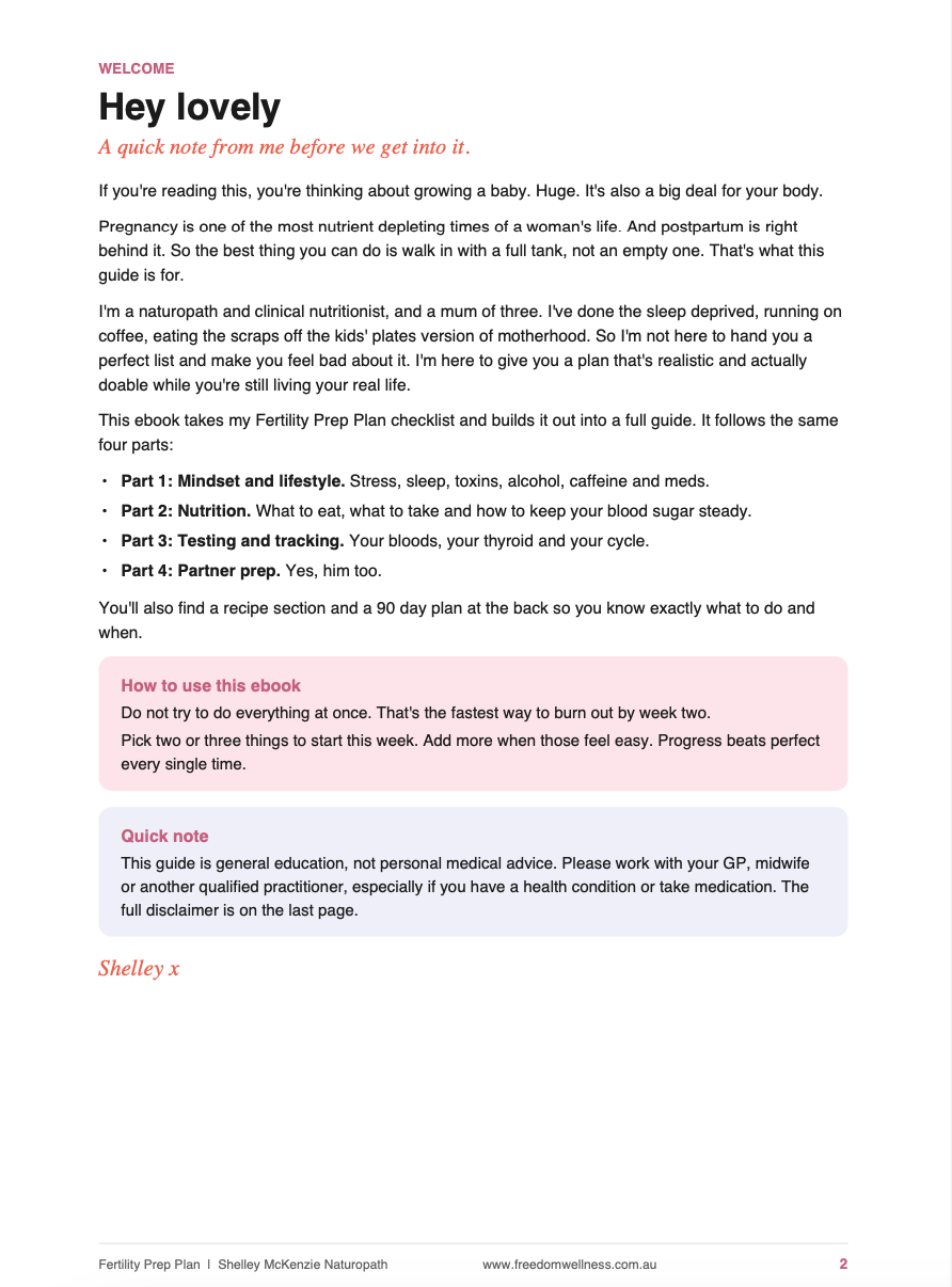 Fertility Prep Plan: Your 3 to 4 Month Guide to Getting Your Body Ready for Baby