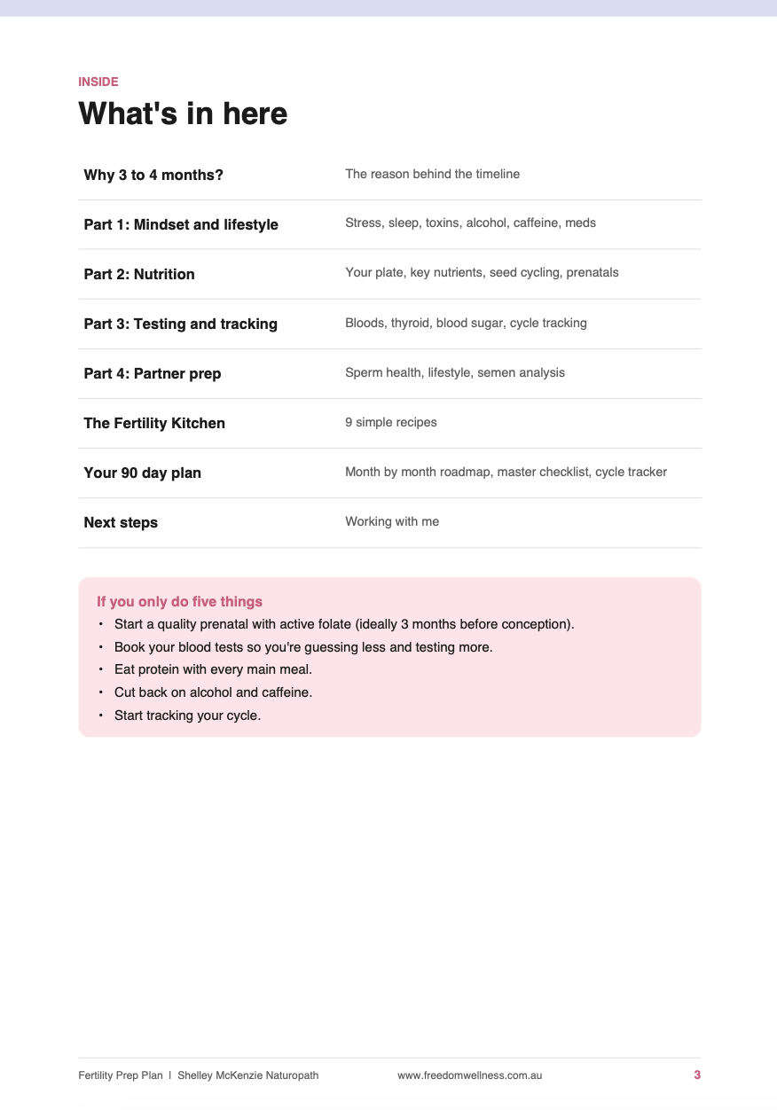Fertility Prep Plan: Your 3 to 4 Month Guide to Getting Your Body Ready for Baby